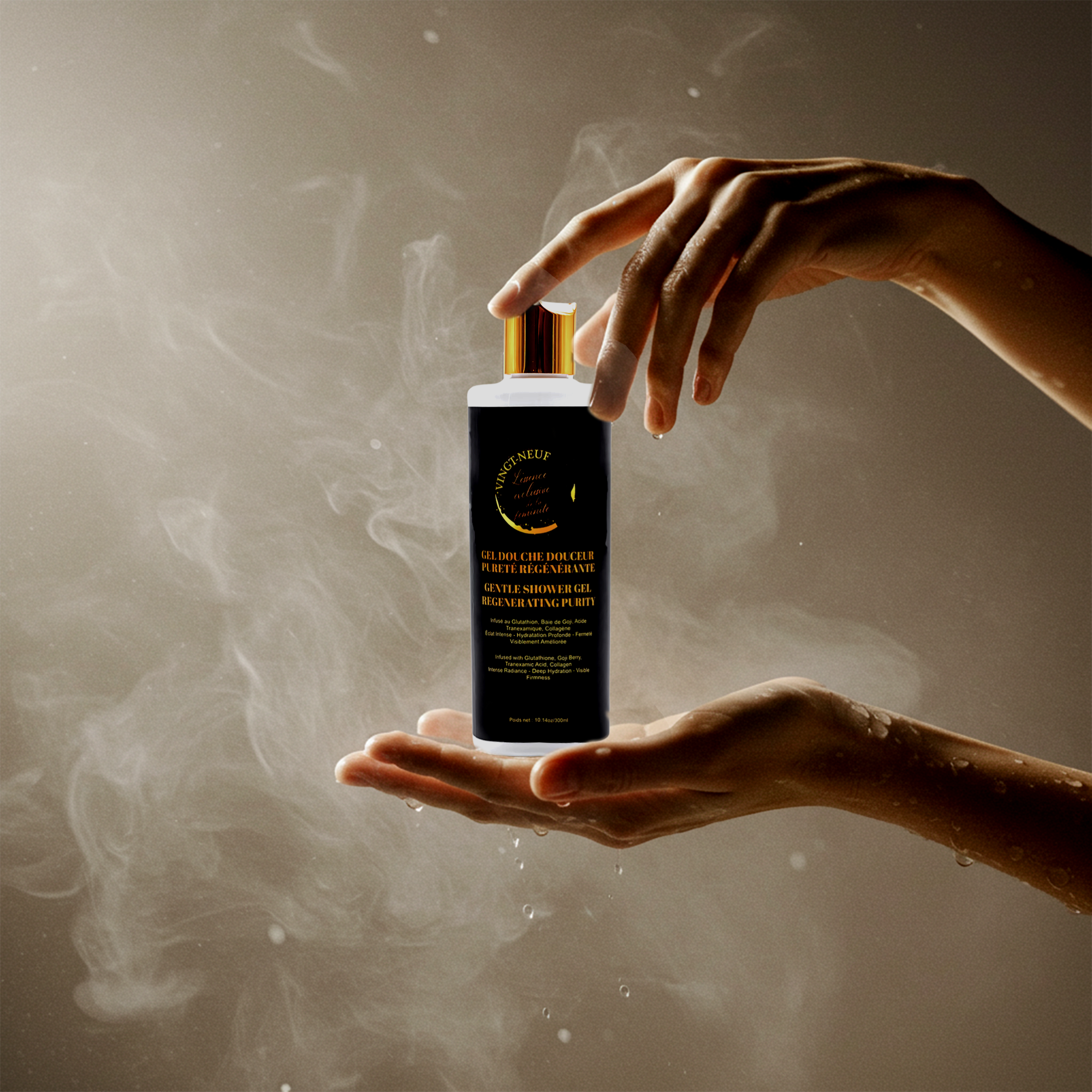 Vingt-Neuf Regenerating Purity Shower Gel 300ml moisturizing shower gel bottle